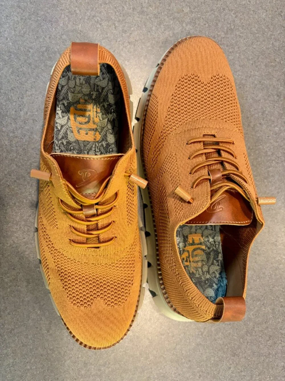 Breeze Men's Brown Oxford Comfortable Slip In Mens 44 (US 10-11)